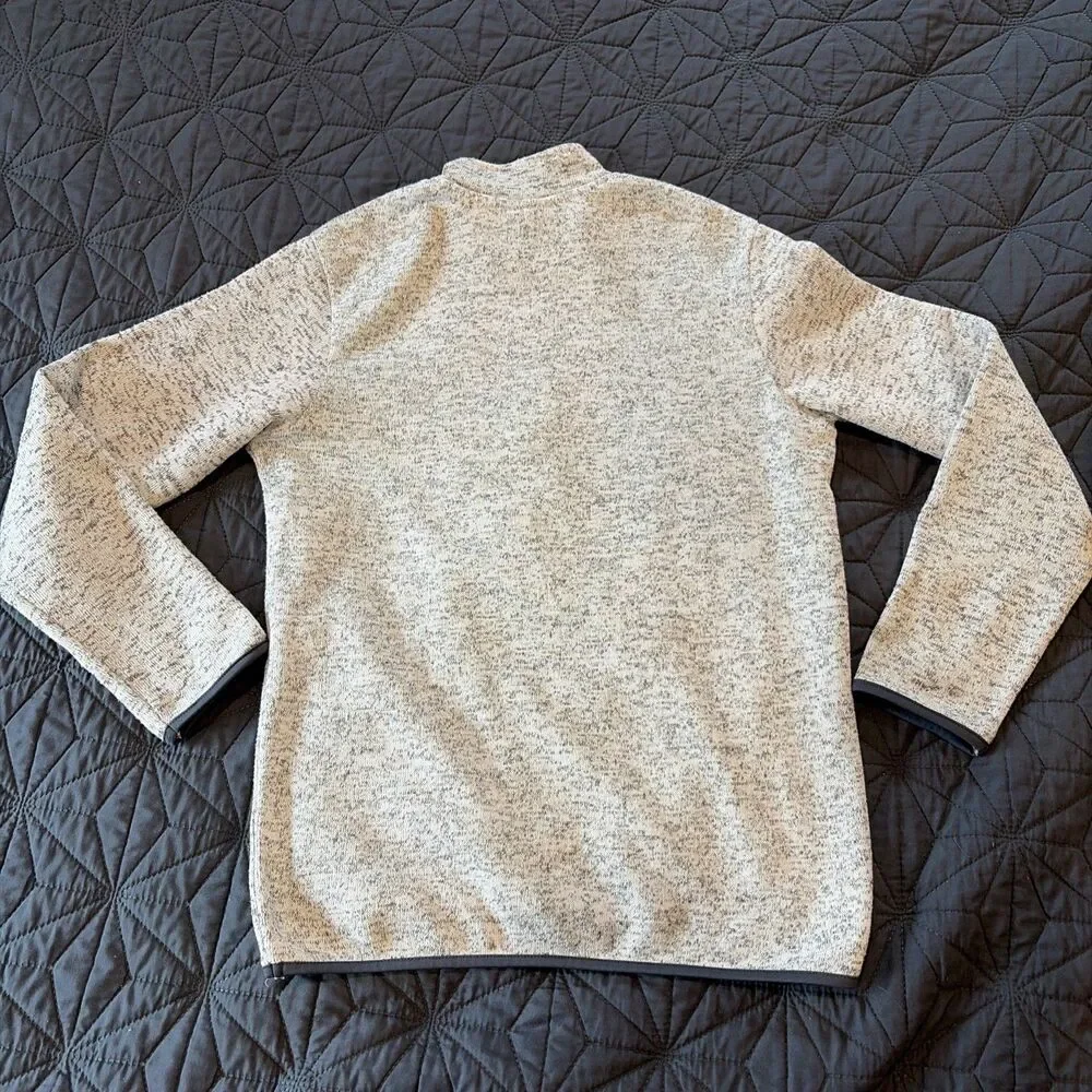Mens S Champion University of MN Duluth 1/4 Zip Fleece Sweatshirt Light Gray